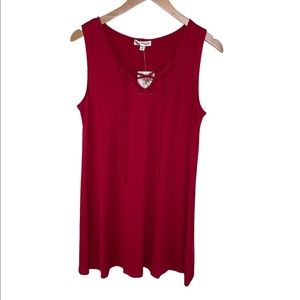 NWT Red Sleeveless Dress—Large